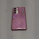 Lafunda for Samsung Galaxy S25 Case Glitter, Luxury Shiny Bling Sparkly Bumper Cover with Crystal Diamonds for Women Girls Soft Shockproof Protective Phone Case for Samsung Galaxy S25 6.2", Pink