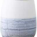 Food Storage Jar White Ceramic Food storage canister with Airtight Wooden Lid for serving Coffee, Tea, Sugar, Spice and More (1000ml)