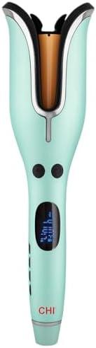 CHI Spin N Curl, Curling Iron For Healthy & Shiny Effortless Curls & Waves, Provides Preset Temperature Settings For Each Hair Texture, Mint Green