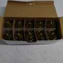 Mini Lantern with Flickering LED Candles Set of 10, Hewory Gold Vintage Decorative Hanging Candle Lanterns for Halloween, Christmas, Wedding Decorations, Party, Table Centerpiece, Battery Included