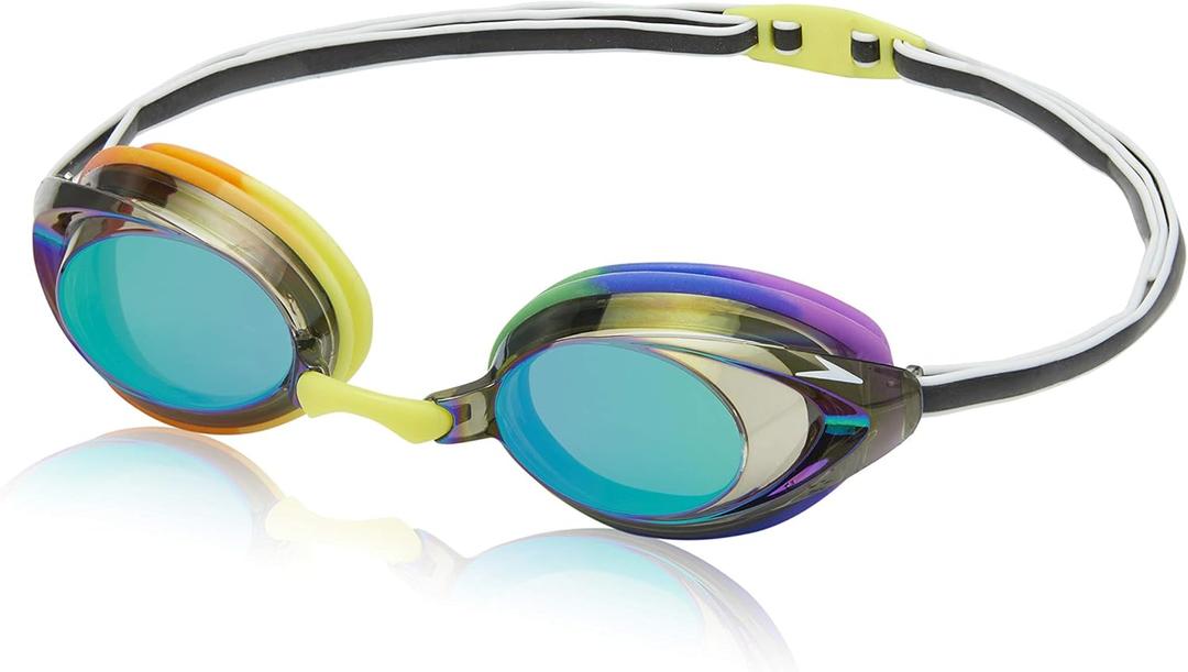 Speedo Unisex-Child Swim Goggles Vanquisher 2.0 Junior (Rainbow Mirrored)