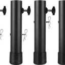 4PCS Folding Table Risers 2-Levels Height Adjustable Table Leg Extenders, Metal Tables Legs Extensions for Straight and Bent Legs, 3.6in/5.2in