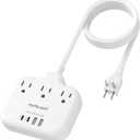 US to Japan Adapter, meta-ant 2 Prong to 3 Prong Outlet Adapter with 3 Outlets & 4 USB(2 USB-C), 5FT Extension Cord, 180 Rotating Flat Plug 1875W, Type A Plug Adapter for USA to Japanese China Canada