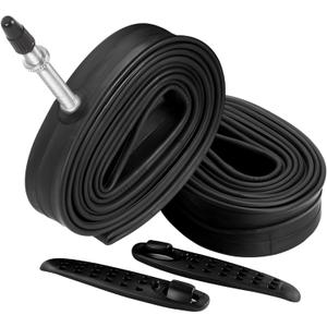 FANSPRO 2 Pack 700 x 23-25c Road Bike Inner Tubes, 60mm Presta Valve Premium Quality Butyl Inner Tube with 2 Tire Levers