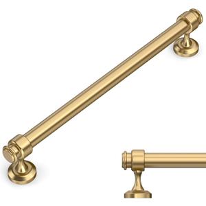 Amerdeco 10 Pack Champagne Bronze Cabinet Pulls 7.5 Inch Hole Centers Cabinet Handles for Kitchen Cabinet Hardware, for Bathroom Drawer Handles IH0007