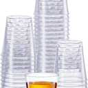 SETUP 1 oz Clear Plastic Shot Cups [200 Count] Disposable Shot Glasses, BPA-Free, Shatter-Resistant, Stackable for Parties, Tastings & Events (Formerly Comfy Package)