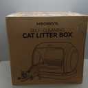 MeoWant Self-Cleaning Cat Litter Box, 106L Extra-Large Space Low Entrance Automatic Cat Litter Box Perfect for Multiple Cats, Safety Sensor, Anti-Pinch, APP Control, Odor Free with Mat & Liner