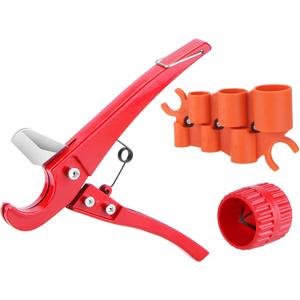 Tubing Cutter 1/8" to 1-3/8" for Pipe Copper PVC with Extra Blade and Reamer, Depth Gauge and Pipe Deburring Tool Kit, 1/8'' to 1-5/8'' Inner Outer Reamer Pipe Tubing Chamfer Tool for PVC PPR Aluminum
