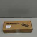 Under Desk Cable Management Tray White, Cinati Wire Organizers No Drill, Cable Tray with Clamp for Wire Management, Cord Organization Box for Office, Home - No Damage to Desk (13.4"-1 Pack)