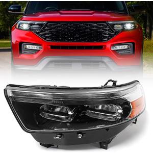 FIONE LED Headlight Assembly Compatible with Ford Explorer XLT/Limited 2020 2021 2022 Left Driver Side LH Replacement Headlamp