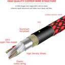 Premium XLR Male to Female 3 Pin Plug Nylon Braided Shielded Professional Mic Audio Balanced Cable for Recording Applications,Mixers,Speaker Systems (2m/6ft)