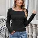 ZAFUL Women's Cropped Knit Sweater Boat Neck Long Sleeve Pullover Jumper Top