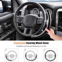 Aimato Customized Steering Wheel Cover for Dodge RAM 1500 2012-2018,RAM 1500 Classic 2019-2023,RAM 2500/3500/4500/5500 2012-2018 Thin,Anti-Slip,Scratch-Resistant Exclusive Car Accessory for RAM