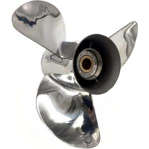13 1/4 x 17 Stainless Steel Outboard Propeller for Yamaha Engines 60-115 HP Reference 6E5-45945-01-EL, 15 Tooth