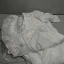 Findlovewedding Wedding Dresses for Bride with Lace Appliques Chiffon A Line Women Dress Long Sleeves Beach Bride Dress (White), Size 6