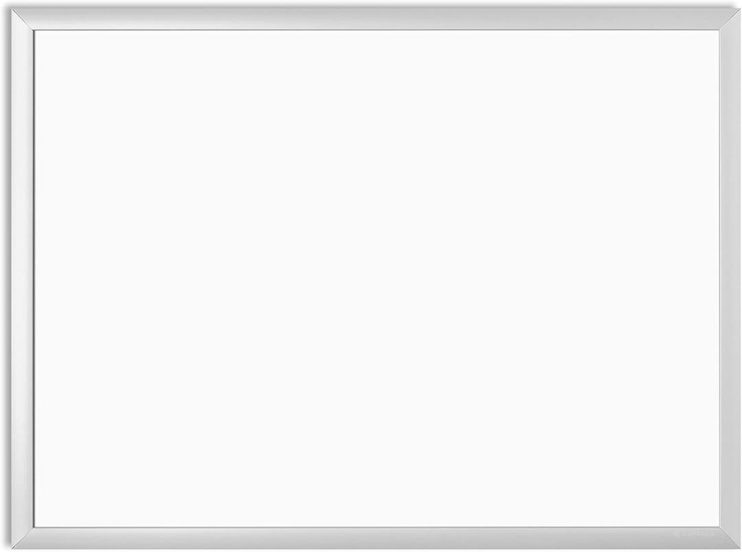 U Brands Dry Erase Board White Board, 24"x18", Silver Aluminum Frame, Melamine Surface