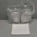 61OZ Laundry Detergent Dispenser Container, 2 Pack Liquid Laundry Dispenser, Plastic Detergent Dispensers for Laundry Powder/Fabric Softener with Tray 6 Labels, Clear