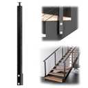 Muzata Black Side Mount Stair Cable Railing Post 36 Inch for 25-35 Degrees Stair 36"x2"x2" Patent Design for Both Left&Right Side Cable Railing System Kit Indoor Outdoor PF01 BB4S (Stair post)
