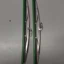 12" and 12" Vintage Front Windshield Wipers (Pack of 2), Polished Stainless Steel Bayonet Type Windshield Wiper Blades 6mm Bayonet Width for Oldtimers/Boat, Silver