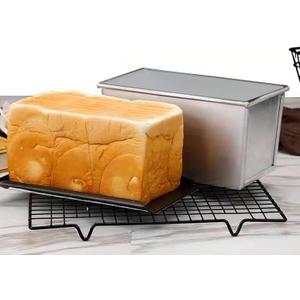 Aluminized Steel Pullman Loaf Pan with Lid, 10x3.93x4.4in, Non-Stick Inside and Out, Commercial Grade, Perfect for Bread Lovers