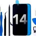 for iPhone 14 Screen Replacement kit, 6.1" FHD LCD Display Touch Digitizer Assembly with Frame Adhesive and Repair Tools Compatible with A2882 A2649 A2881 A2884 A2883