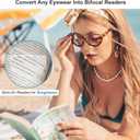 OKH 2-pack Stick-on Bifocal Lenses Reader, Adhesive Magnifying Reading Lenses for Glasses Goggles (+1.25 Diopters)
