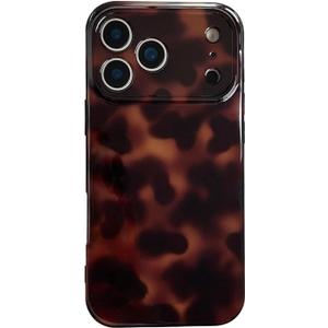 Compatible with iPhone 17 Pro Case for Women, Fashion Fall Tortoise Shell Phone Case, Classic Soft TPU Protective Shockproof Cover Compatible with iPhone 17 Pro 6.3'', Color2