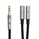 True Stereo L R Splitter Cable, 3.5mm Male to Female L R Aux Audio Adapter HiFi Sound Headphone Jack Metal Shell 3.5mm 1/8 Y L/R True Splitter for Phone Speaker MP3 Tablet TV