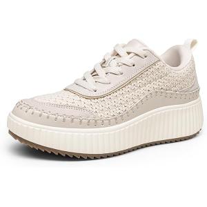 DREAM PAIRS Women Chunky City Tweed Comfortable Casual Platform Fashion Sneaker , Size 8.5