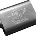 Thrush Muffler Deep Race Tone (Most Applications) Inlet 2.25 Pipe Connection Center Outlet 2.25 Offset