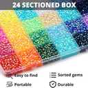17000Pcs 4mm Rainbow Jelly Colorful Rhinestones Gems Bedazzling Bedazze Kit, Gemstones Jewels Flatback Crystal Diamond SS16 Resin Bedazzler for Crafts Clothes Crafting Book, Bedazzled Bling B7000 Glue