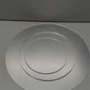 Blulu 9 Pcs Silver Mirror Wall Decor Metal Round Home Art Decor Decorative Modern Circle Mirror Wall Art Sculpture Hanging Decorations for Home Living Room Office