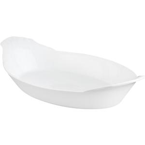 HIC Kitchen HIC Kitchen Oval Au Gratin Baking Dish Set, Fine White Porcelain, 10-Inch, Set of 4 Au Gratin Baking Dish Set, Fine White Porcelain, 10-Inch, Set of 4