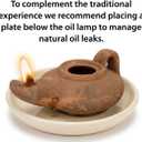 Herodian - Biblical Classic with Handle - Replica Ancient Clay Oil LAMP & Certificate of Authenticity Hanukkah-Judaica/Christian Gift - Handmade in The Holy Land