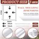 Colingmill 3 Set Accent Wall Molding Kit Premade Wainscoting Panels Wall Molding Peel and Stick Panel White Pre Cut Trim for Walls Picture Frame Molding for Home Decoration(16 x 20 Inch)