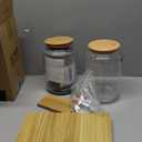 Bekith 2 Pack 42 FL OZ (1250ml) Glass Storage Jars with Wooden Lids, Glass Food Storage Container with Airtight Lid, Pantry Canister for Beans, Rice, Sugar, Coffee, etc