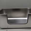 7.9'' High-Sided Low Entry Stainless Steel Cat Litter Box for Senior Cats