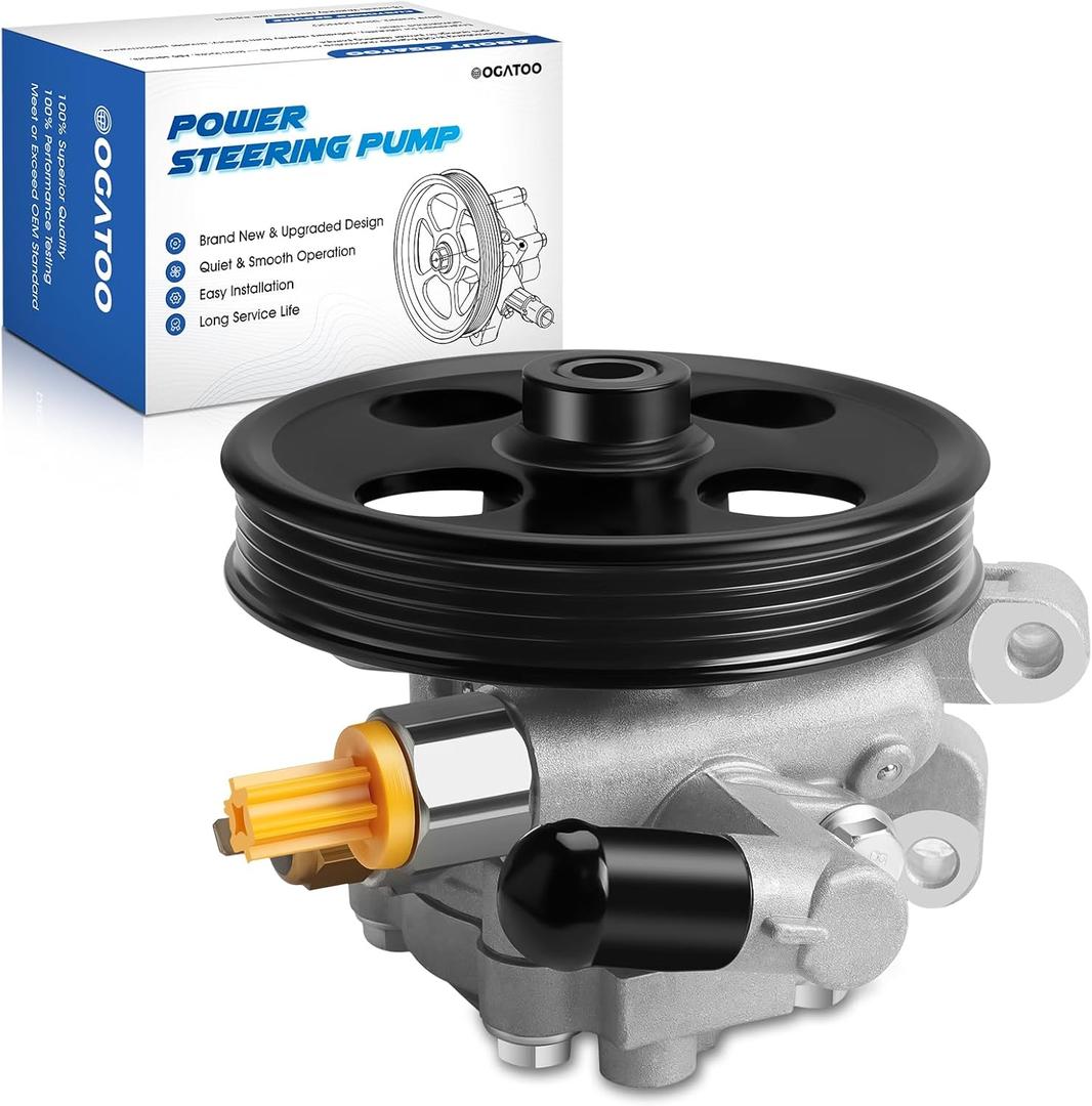 Power Steering Pump with Pulley Fits for Ford Fusion 2010-2012, Edge 2007-2010, Lincoln MKZ 2007-2012, MKX 2007-2010 3.5L Gas Replaces 7H6Z3A696A, 7T4Z3A696A, 8T433A696AA, 20-1401 Power Assist Pump