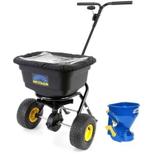 Spyker Lawn and Handheld Spreader Kit: Pro-Series 50 Pound Broadcast Spreader with 5 Pound Handheld Spreader Kit