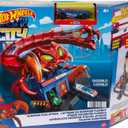 Hot Wheels Toy Car Track Set City Scorpion Flex Attack & 1:64 Scale Police Vehicle, Bendable Tail Extends 2.6 Ft., Connects to Other Sets