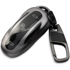 Tesla Key Fob Cover with Keychain Compatible with Tesla Model 3/Y/S Accessories