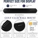 Silipull Black Golf Club Display Case Wall Mount, 42 Inch | Single Club Rack for Putter Iron, Wooden Shadow Box Frame for Home Decor, Memorabilia Case, Gift for Enthusiasts