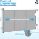 Baby Proof Me Retractable Baby Gates for Stairs & Doorways - 71 Wide Mesh Safety Gate for Toddlers, Dog & Pets - Use for Indoor/Outdoor, Hallways, Deck, Porch - Easy Installation, Secure Closure