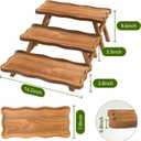 Acacia Wood 3 Tier Cupcake Stand, Serving Tray for Party, Foldable Dessert Table Display Set, Tiered Tray Decor for Party, Birthday, Wedding, Christmas