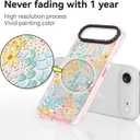 for iPhone Air Case Cute - Durable Shockproof 6.6 ft Drop Impact Phone Case - Funny Blue Spring Design (6.5") Glitter Pink