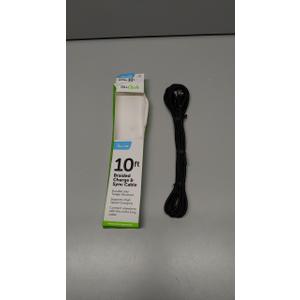 Cell Candy 10 Ft Braided Charge For Micro USB Black