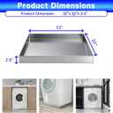 32" x 32" x 2.5" Washing Machine Drain Pan, Washer Tray for Floor Protection, Dishwasher Drain Pan, Pan for Under Washing Machine, 304 Stainless Steel, No Drain Port