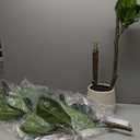 Realead Fiddle Leaf Fig Tree Artificial - 5ft Faux Fiddle Leaf Fig Tree with White Planter - Large Fake Fig Tree with Natural Trunk and Lifelike Leaves for Home Living Room Indoor Decor
