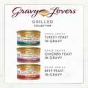 Purina Fancy Feast Gravy Lovers Poultry and Beef Grilled Gourmet Wet Cat Food Variety Pack - (Pack of 30) 3 oz. Cans (EXP 12/01/27)
