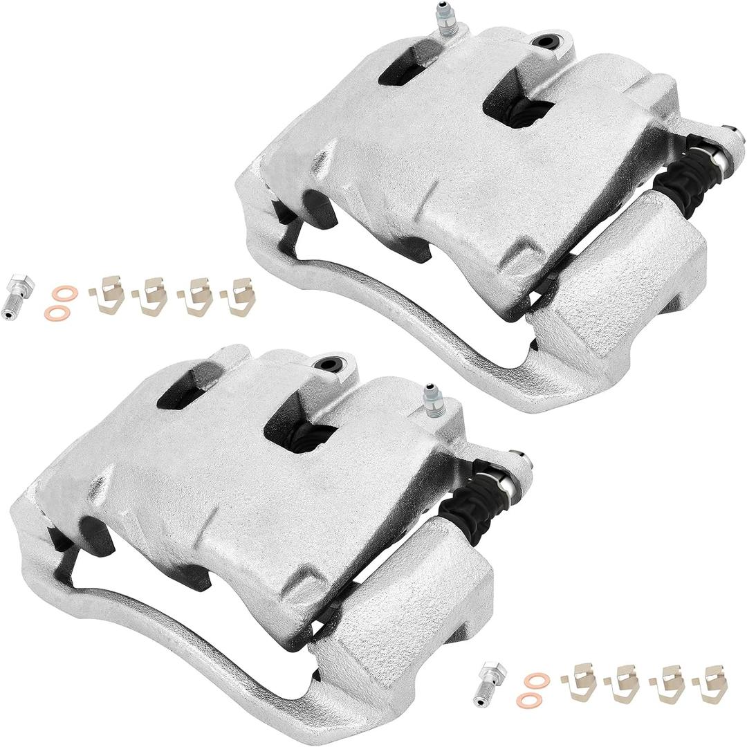cciyu 18B5054 18B5055 Front Left & Right Brake Calipers With Bracket For Chrysler For Aspen,For Dodge For Dakota/For Durango/For Ram 1500,For Ram For 1500/For Dakota